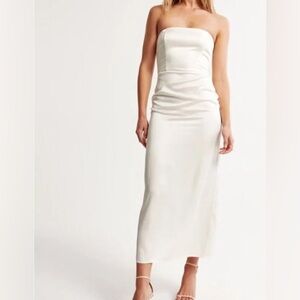 Abercrombie strapless satin maxi dress